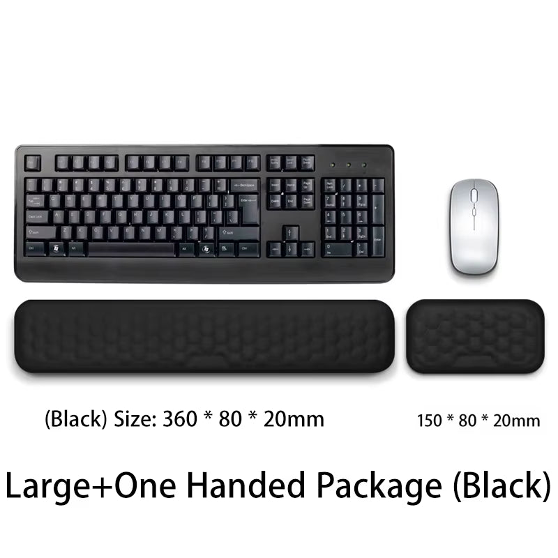 Elevate Your Comfort: Ergonomic Keyboard Mouse Wrist Rest with Memory Foam for Office Typing and Relaxation