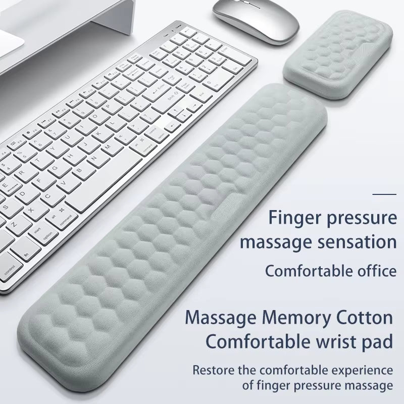 Elevate Your Comfort: Ergonomic Keyboard Mouse Wrist Rest with Memory Foam for Office Typing and Relaxation