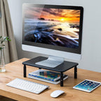 Elevate Your Workspace with the Adjustable Display Heightening Desk Rack for Computers and Laptops