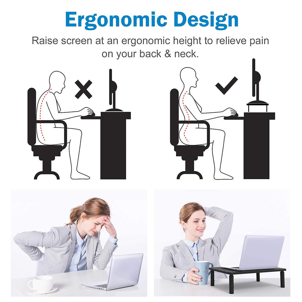 Elevate Your Workspace with the Adjustable Display Heightening Desk Rack for Computers and Laptops