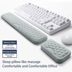 Elevate Your Comfort: Ergonomic Keyboard Mouse Wrist Rest with Memory Foam for Office Typing and Relaxation