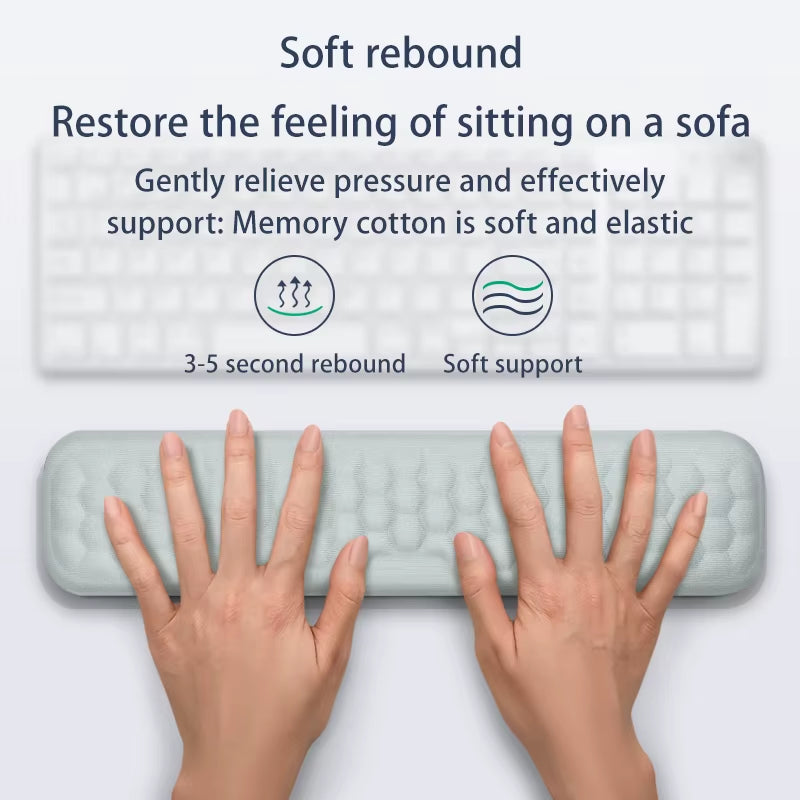 Elevate Your Comfort: Ergonomic Keyboard Mouse Wrist Rest with Memory Foam for Office Typing and Relaxation